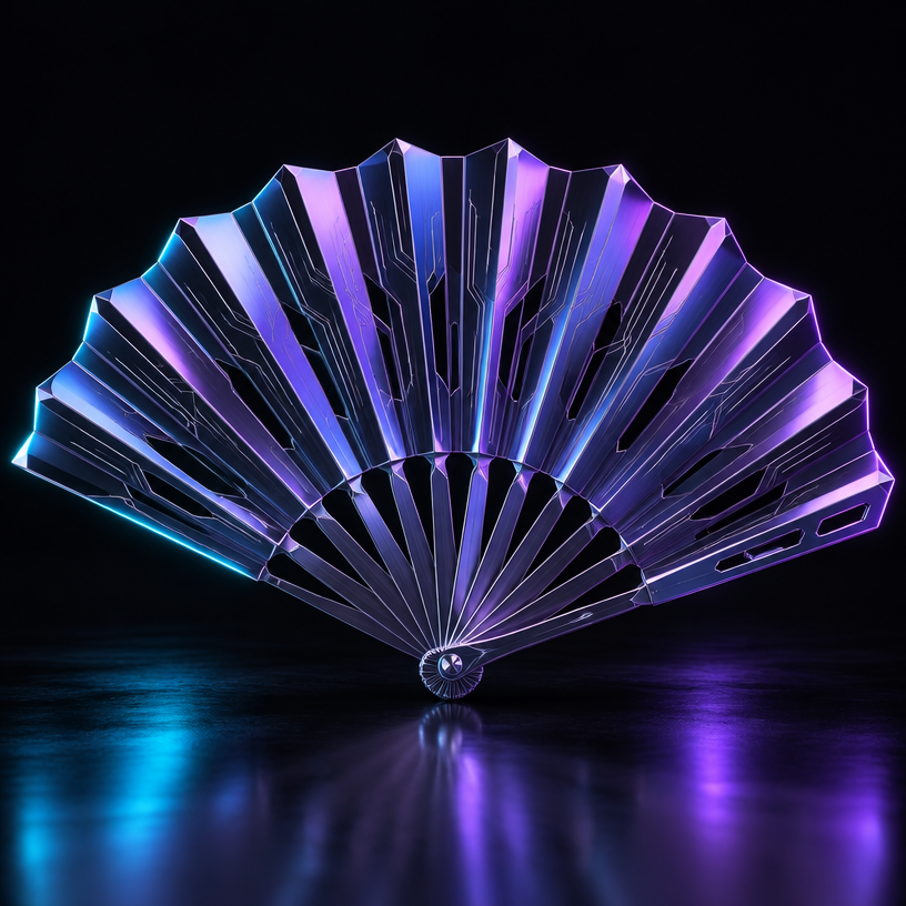 Metallic Rave Fan